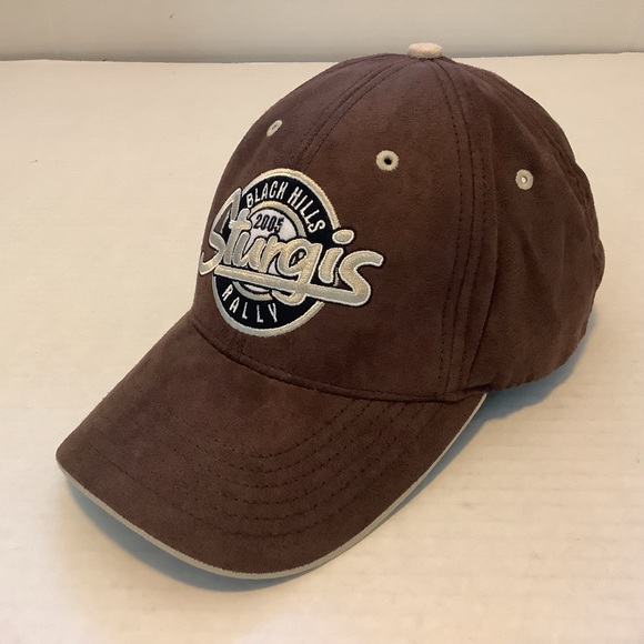 Sturgis 2005 Black Hills Rally Hat By Hi-Way Distributing Brown Suede Adjustable - Picture 4 of 16